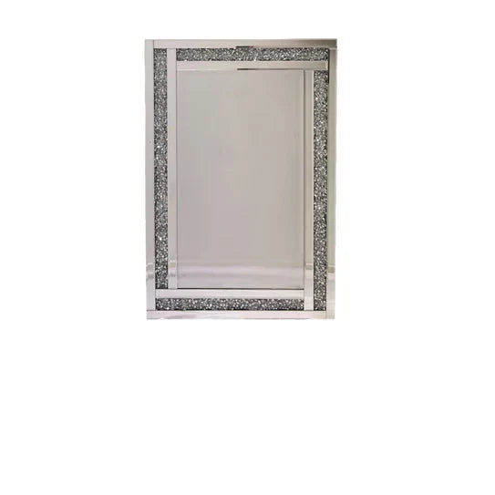 Chic Glamour: Luxe Stone Trim Wall Mirror