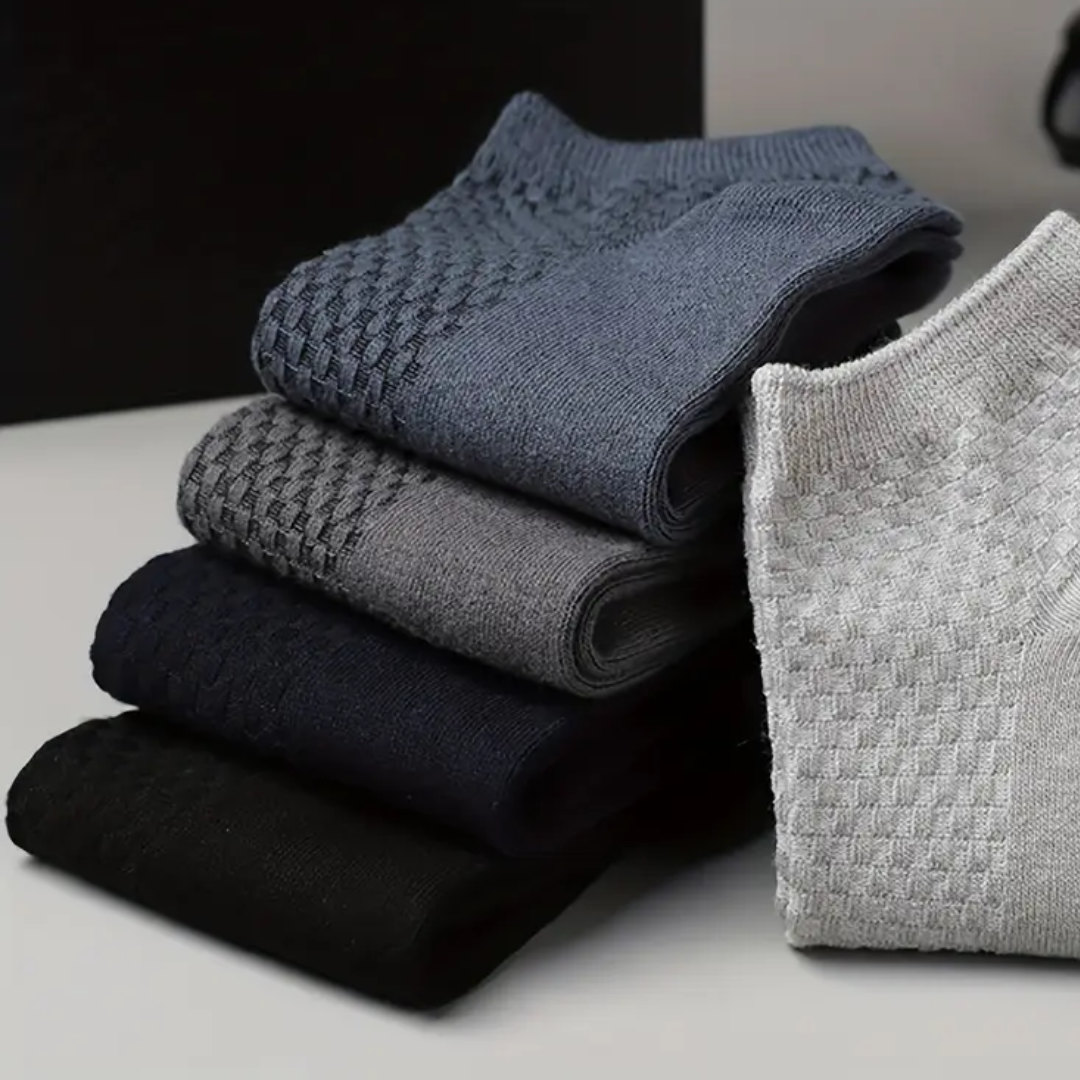 5 Paar Bambussocken für Herren – atmungsaktiv, geruchsneutral und feuchtigkeitsabsorbierend