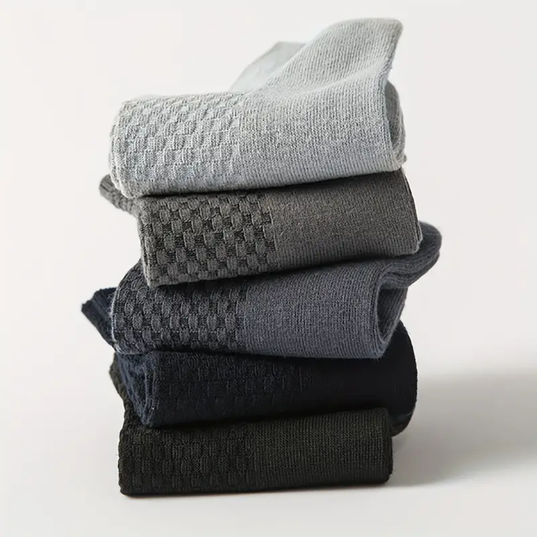 5 Paar Bambussocken für Herren – atmungsaktiv, geruchsneutral und feuchtigkeitsabsorbierend