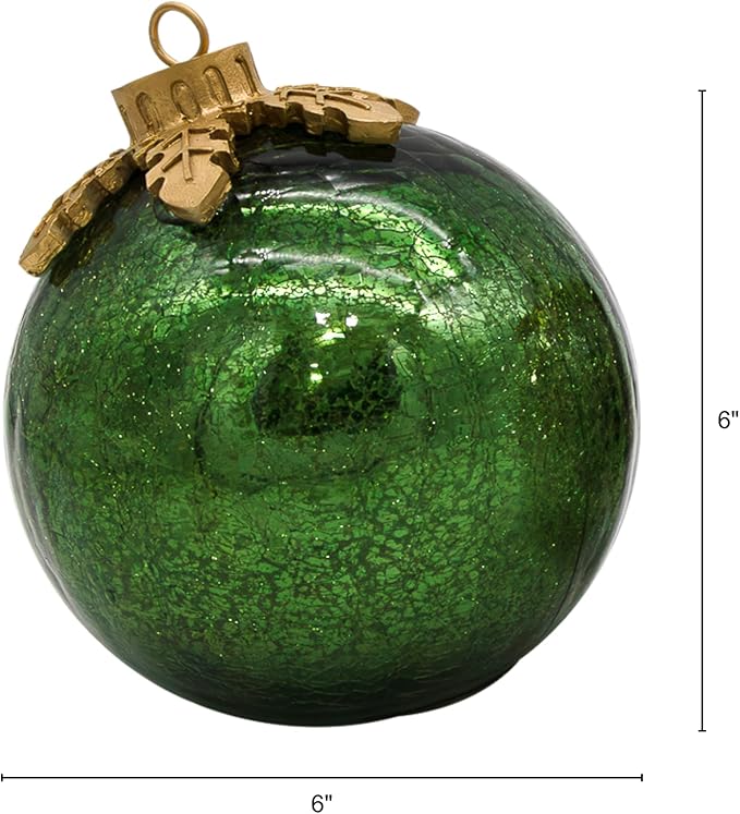 Illuminated Christmas Table Decorations - Pre-Lit Glass Ornament Set of 3 [Take more for less]