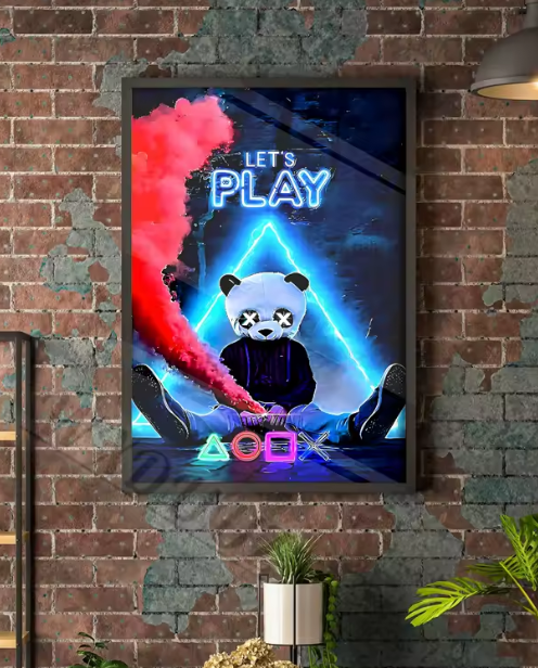 Premium Wall Art - Neon Respawn: Gamer Wall Art Collection (Multiple Sizes Available)