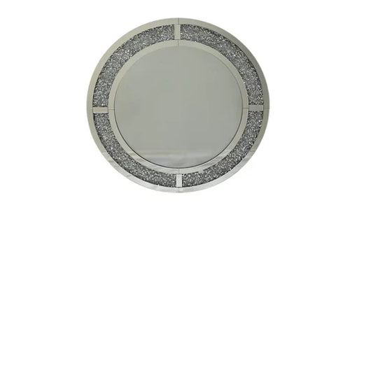 Crystal Orbit: Round Glam Wall Mirror