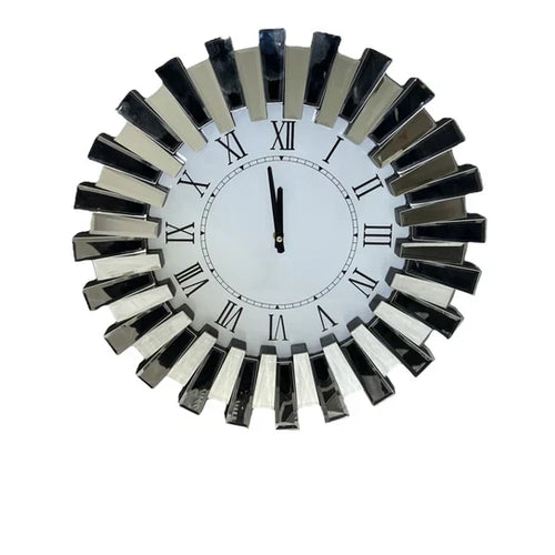 Midnight Halo: Mirrored Wall Clock