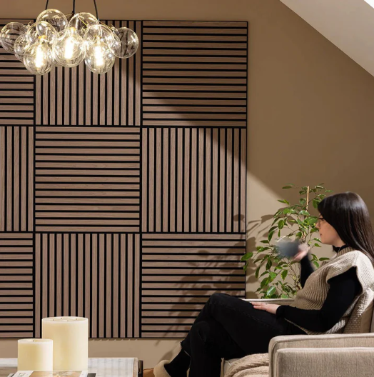 60cm x 60cm Square Wood Acoustic Wall Panel Multiple Colours
