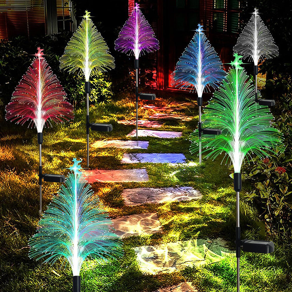 🎄7 Color Changing Solar Christmas Trees Lights